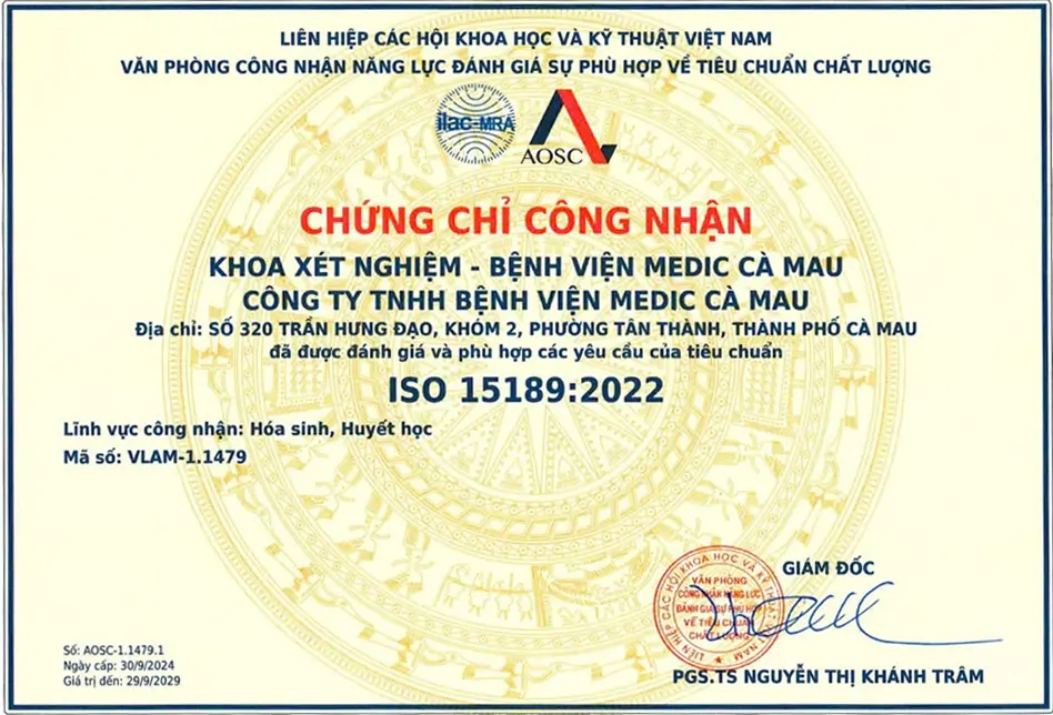 LỄ ĐÓN NHẬN CHỨNG CHỈ ISO QUỐC TẾ TẠI BỆNH VIỆN MEDIC CÀ MAU